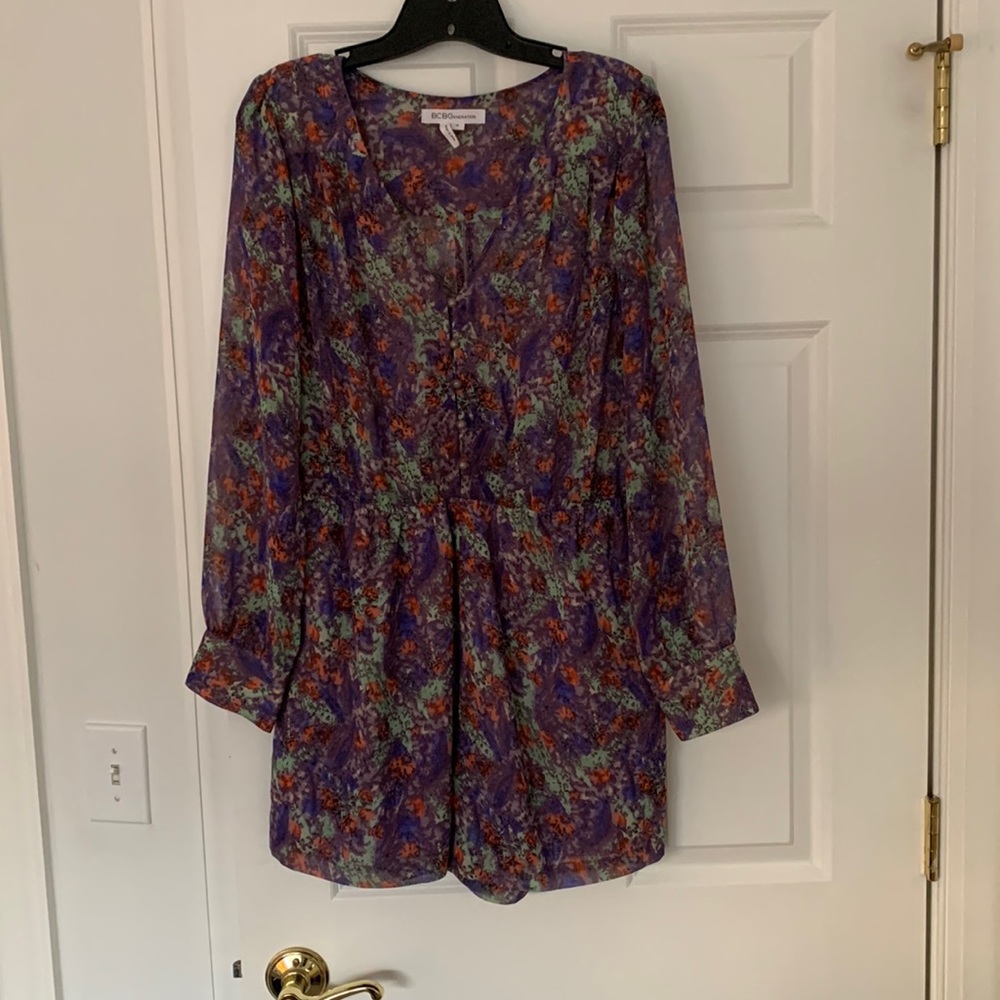 BCBGeneration purple romper with open back size M ASO Teen Wolf